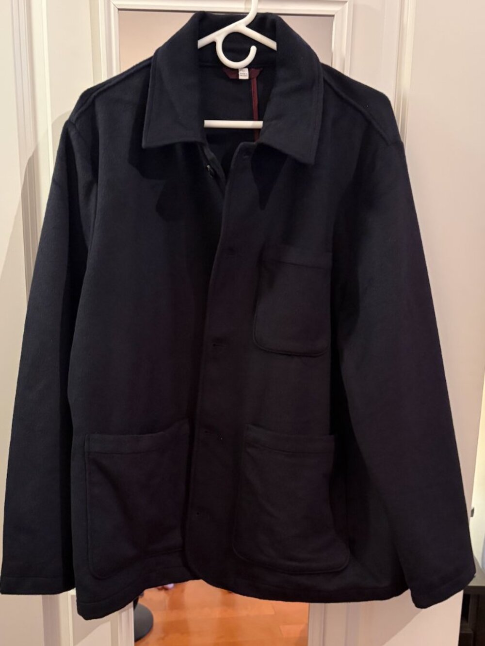 Bonobos Wool Cashmere Chore Coat - Navy Blue - Size XL - Picture 3 of 11